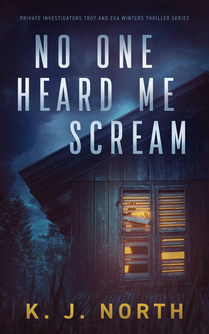 A book cover with the title " no one heard me scream ".